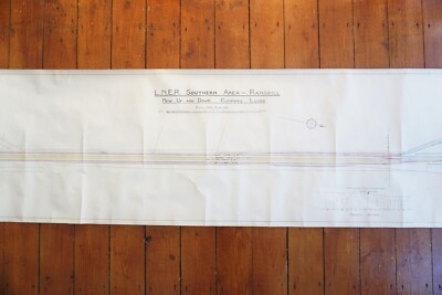 LNER Ranskill Gleiskarte Signalsignal Eisenbahn Plan Diagramm 