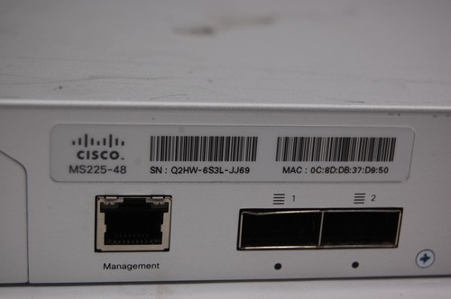 Conmutador de red administrado en la nube de 48 puertos Cisco Meraki MS225-48-HW sin reclamar - Imagen 10 de 11