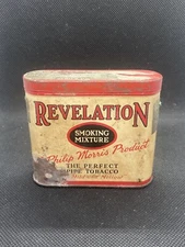 Vintage Revelation Smoking Mixture Pipe Tobacco Pocket Tin Philip Morris & Co 