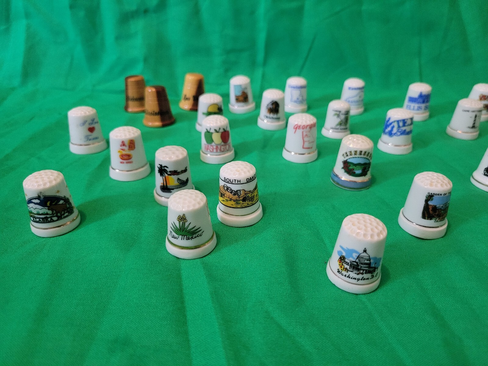 Thimbles Lot Of 71 Ceramic Souvenir collectibles eBay