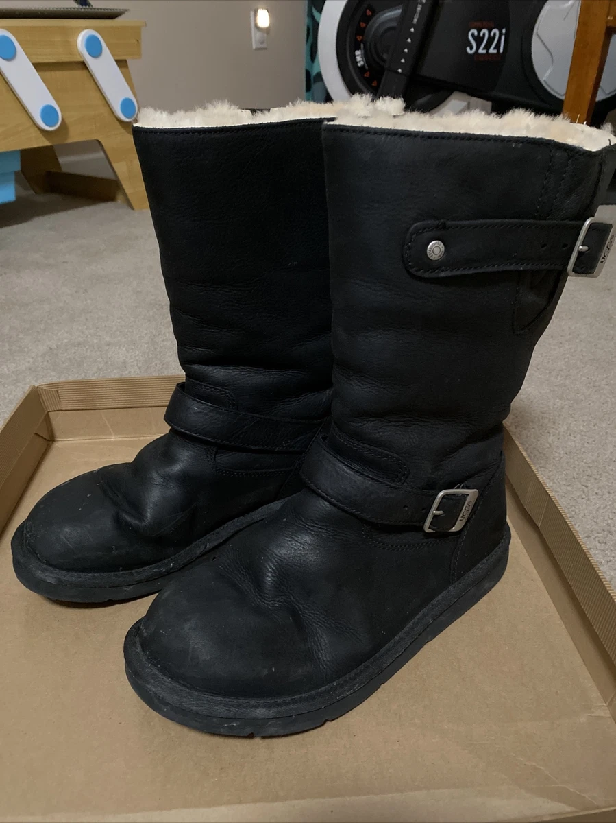 Ugg leather sale fur lined boots