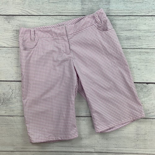 Adidas sz 8 Bermuda Shorts Athletic Casual Inseam 12" Golf Purple Pink