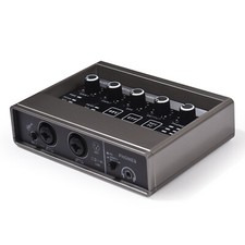 Professional XLR Audio Interface Sound Card 16bit/48kHz for Music Recording L1Q4