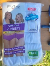 Fruit of the Loom Fit for Me Women's 6 Pack Comfort Covered Briefs Size 12 NEW