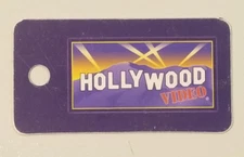 Vintage Original Hollywood Video Membership Card Key Chain Hard Plastic