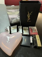 YSL Yves Saint Laurent 12pc Exclusive Gift Set: Lipsticks, Perfumes, Heart Pouch