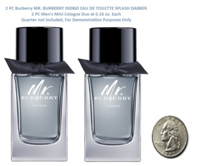2 PC Burberry Mr. Burberry INDIGO Eau de Toilette Splash Dabber 2 X 0.16 oz Men