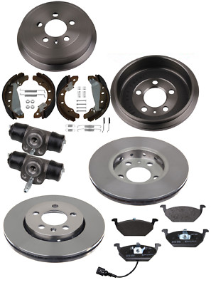 VW Polo 9N 9 N ab 2001 vorne hinten Bremsen Set Beläge Trommeln Backen Zubehör*
