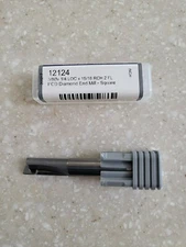HarveyTool #12124 PCD Diamond  End Mill-Sq, 3/8 DIA  x 1/4 LOC x 15/16 RCH 2 FL