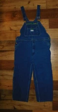 Liberty Denim Blue Jean Overalls Mens Size 44 x 30 Carpenter Farmer Work Bib