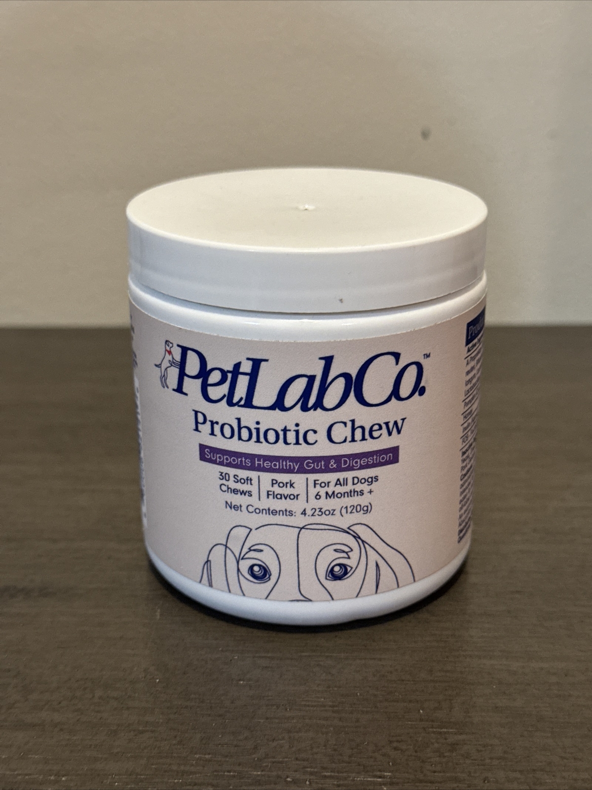 Petlab Co. Probiotic Chew Pork Flavor Dog Supplement 30 Count For All