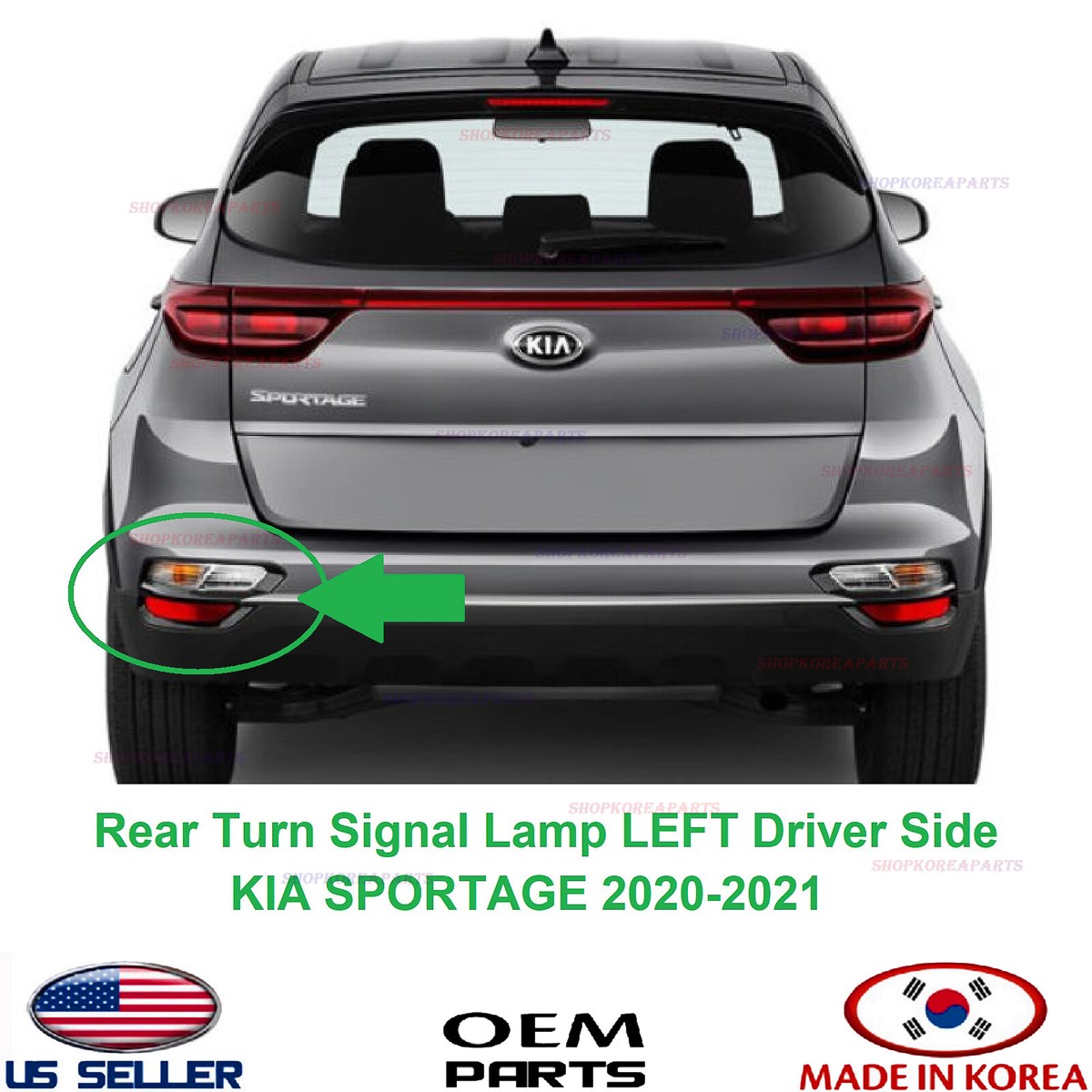 Genuine OEM Rear Left Turn Signal Light Assembly for Kia