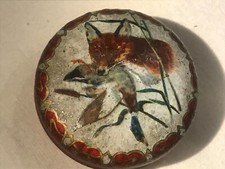 Alte Blech Dose Leer für Schokoladen Automat Fuchs u Ente leer 6x3cm um 1900-30 