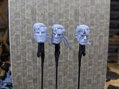 Punisher 3x Custom Heads Marvel Legends Action Figures Marvel