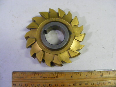 Niagara Side Stagger Tooth Milling Tin Coated Cutter 4'' x 7/8''   (hou) a13