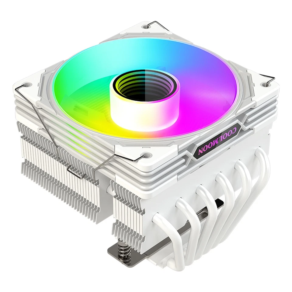 CPU Cooler 190W TDP 120mm PWM Fan 72.15 CFM 6 Heatpipes ARGB AM4 AM5 LGA1700 - Image 2 of 4