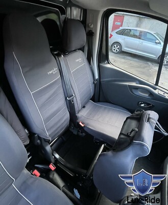 FABRIC TAILORED FRONT SEAT COVERS For RENAULT TRAFIC PANEL VAN 2015 - 2025