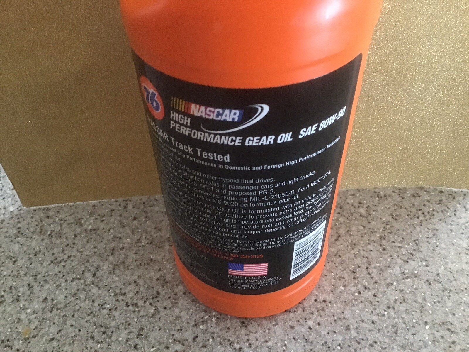 UNION 76/NASCAR 80W90 HIGH PERF GEAR OIL (NOS) eBay