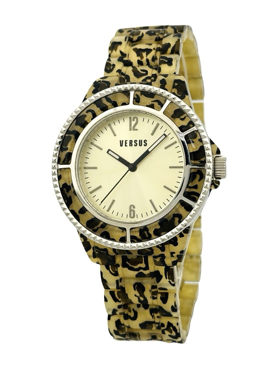 VERSACE ロコフリントトロストリンクフティ 75GAIF07CF00F G89 Versus by Versace SOF050014 Tokyo Champagne Dial Leopard