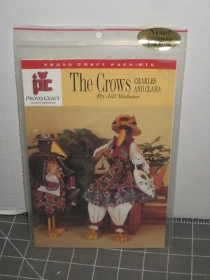 The Crows Charles & Clara by Jill Webster Provo Craft w/ clothes Home Decor