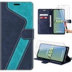 Coque + 2 Verres Trempés pour Samsung Galaxy A15 A14 A05s A23 A54 A34 Synthécuir