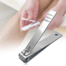 Manicure Cutter Non-slip Nail Care Stainless Steel Flat Mouth Nail Clipper Trim