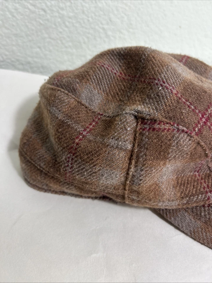Gorra Life Is Good a Cuadros Mezcla de Lana Forrada Sherpa Talla Única Marrón Cadete Foto 3 de 4