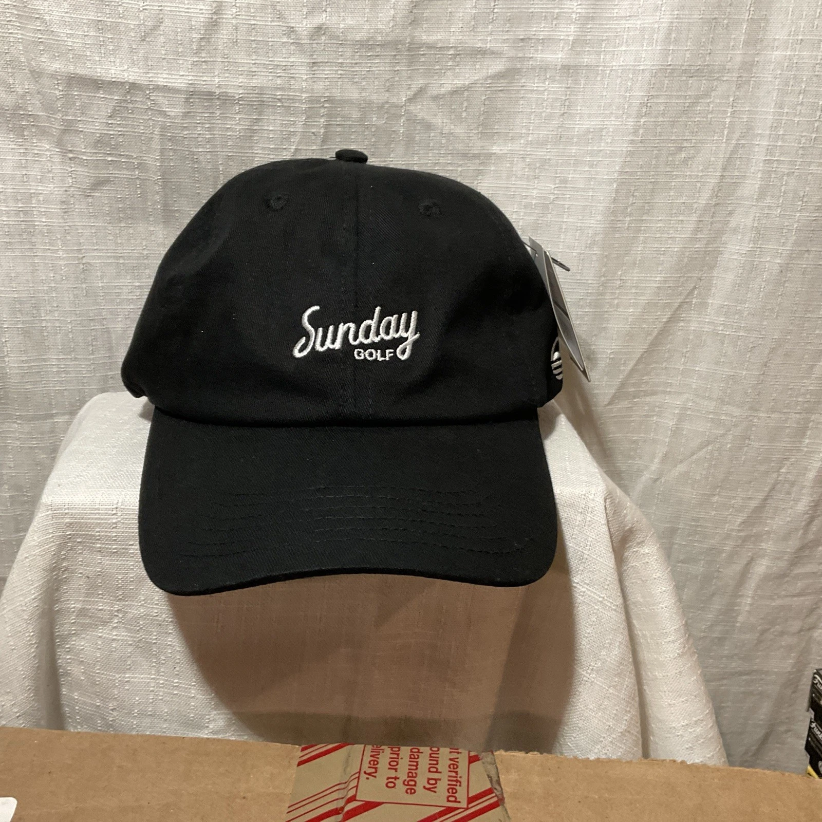 Sunday Golf Dad Hat Black NWT