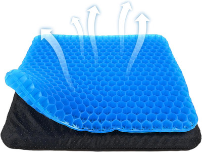 Gel Seat Cushion, Double Thick Egg Gel Cushion for Pressure Pain Relief, Breatha