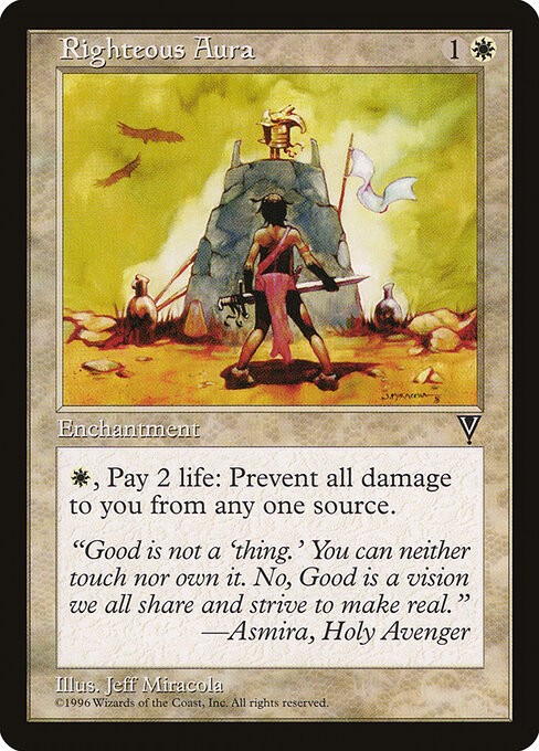 Righteous Aura NonFoil Visions 20 NM MTG