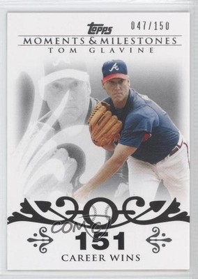 2008 Moments & Milestones Tom Glavine (2007 300 Career Wins (303 Total)) HOF 3s3