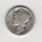1916 P MERCURY DIME 10¢ 90% SILVER PHILADELPHIA 10 CENTS UNITED STATES AMERICA