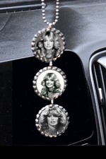 Vintage look Farrah Fawcett rearview mirror car truck hang decor decorations