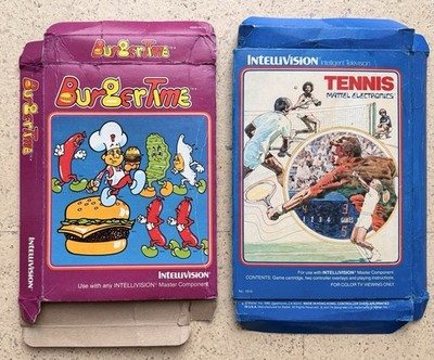 Intellivision Box/ Verpackung   Burgertime Tennis   nur OVP