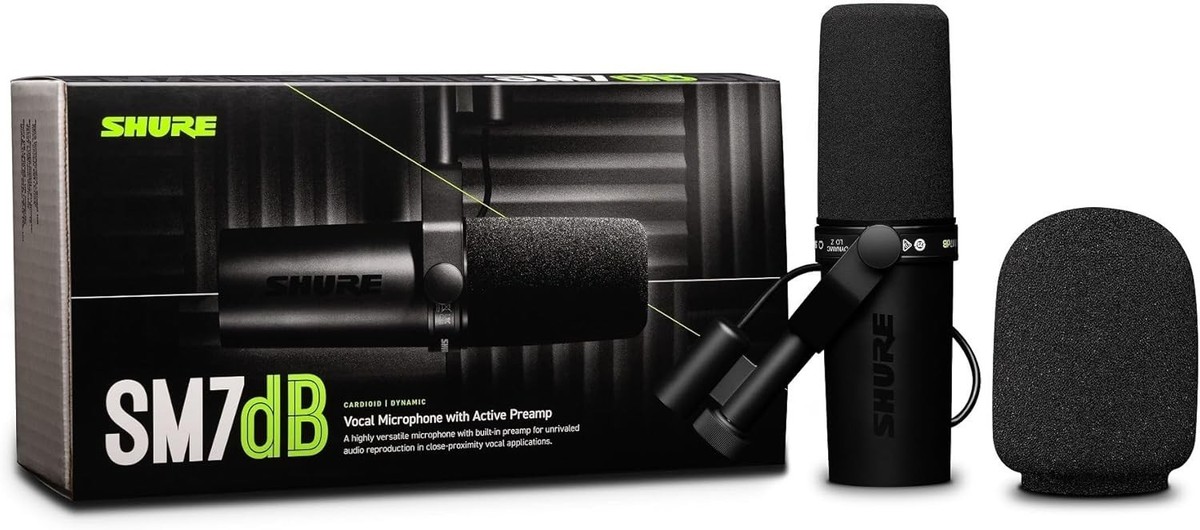 Shure SM7dB Dynamic Vocal Microphone With +28dB Built-in Active