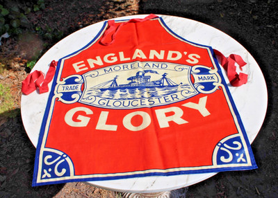 APRON - ENGLANDS GLORY - MORELAND GLOUCESTER - ADVERTISING APRON