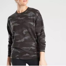 Athleta Studio To Street Camo Pull Over Sweatshirt Women  s Size Small