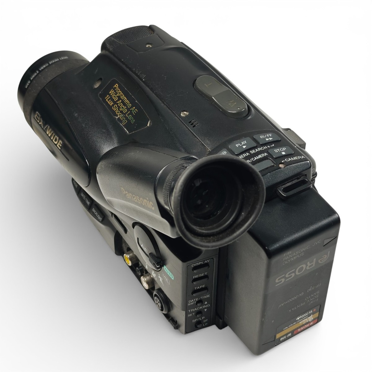Panasonic NV-S20B Camcorder VHSC Tape 8x Wide Zoom 1990s Retro Cam