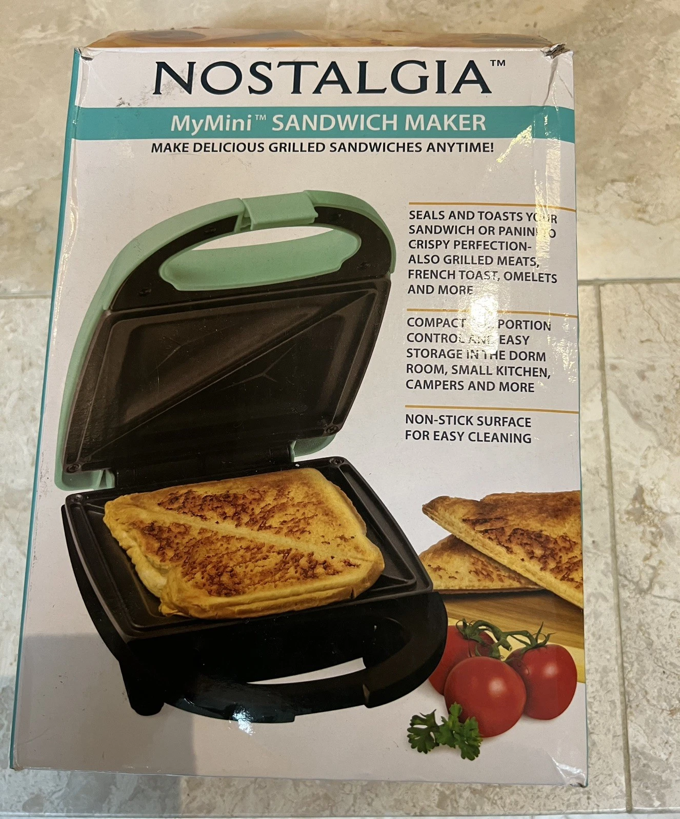 Nostalgia MyMini Personal Sandwich Maker, Nonstick Panini Press, Pizza...
Opens in a new window or t