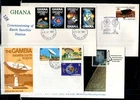 // GHANA, GAMBIA, URUGUAY, NEW ZEALAND 1981 - 4 FDC - SPACE