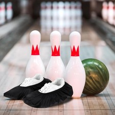 Black Bowling Shoe Covers, Wear-Resistant and Stain-Resistant 11in