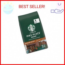 Starbucks Whole Coffee Beans, Medium Roast Hot or Iced Coffee, Pike Place Roast,