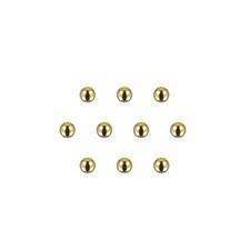 10pcs Beads 4mm Stainless Steel 2mm Hole Dia Bead for DIY Crafts, Gold Tone