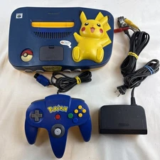 Nintendo 64 Pokemon Edition Pikachu Console W/Oem Controller US Model Authentic