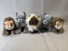 Lot of 5 Ganz Webkinz Plush Cats Tiger Himalayan Charcoal Cat USA Seller