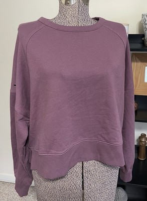 NWT FLX Antique Ruby Cropped Solace Sweatshirt Cotton Blend Small