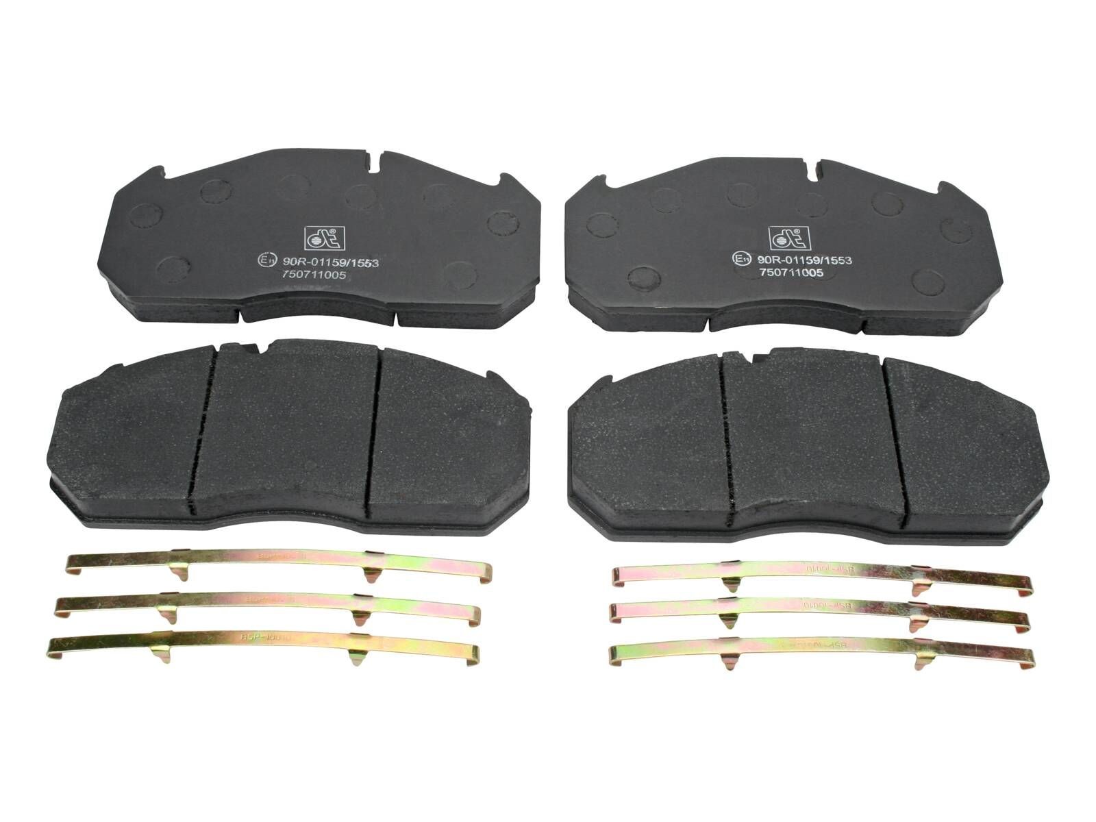 Kit de garnitures de disque de frein de 250 mm de largeur pour transport routier de nuit
