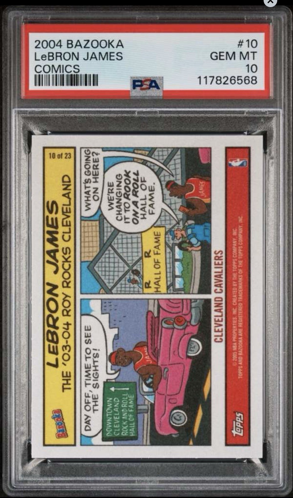 2004-05 Topps Bazooka Comics LeBron James #10 PSA 10 GEM MT