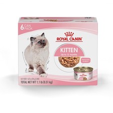 Royal Canin Kitten Thin Slices in Gravy Wet Cat Food 6 Pack 3 Ounce Cans