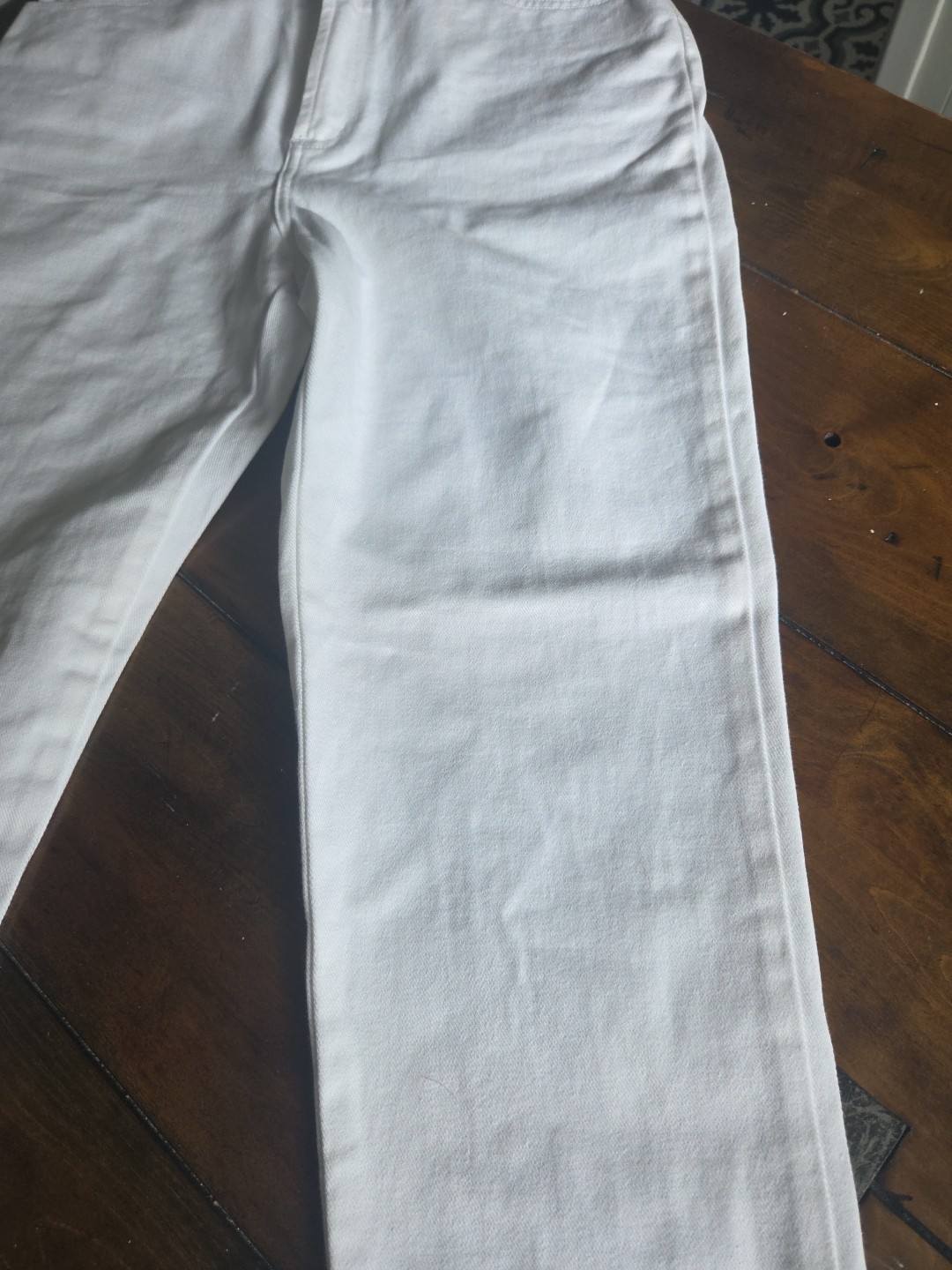 Vintage 90s Bongo Jeans by Gene Montesano White Denim High Waisted Size 13L Y2K image 7